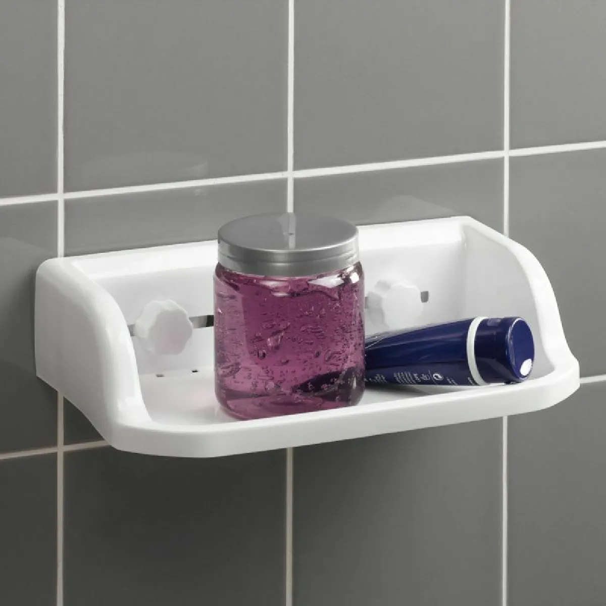 Paris prix Étagère ventouse salle de bain - Blanc