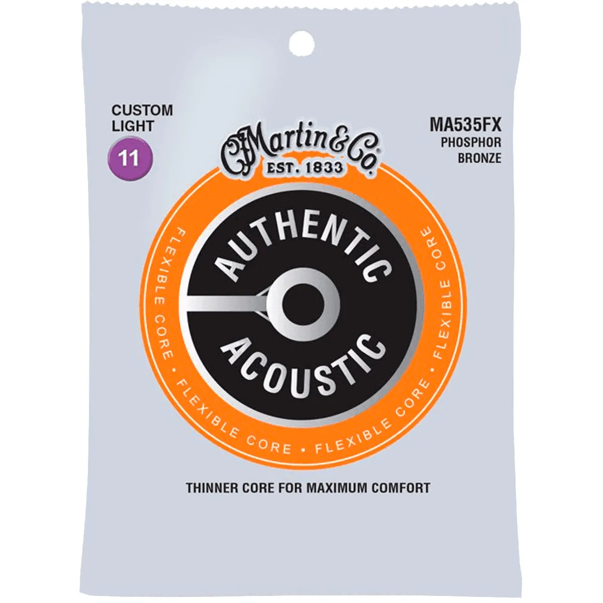 Martin Bronze Cordes Pour Guitare Acoustique Ma535fx - 11-52