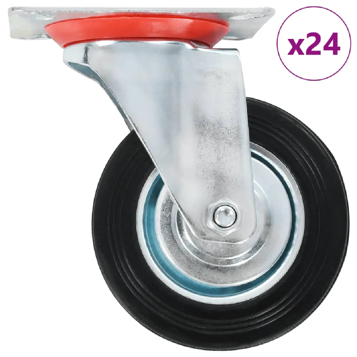 vidaXL 24 pcs roulettes pivotantes