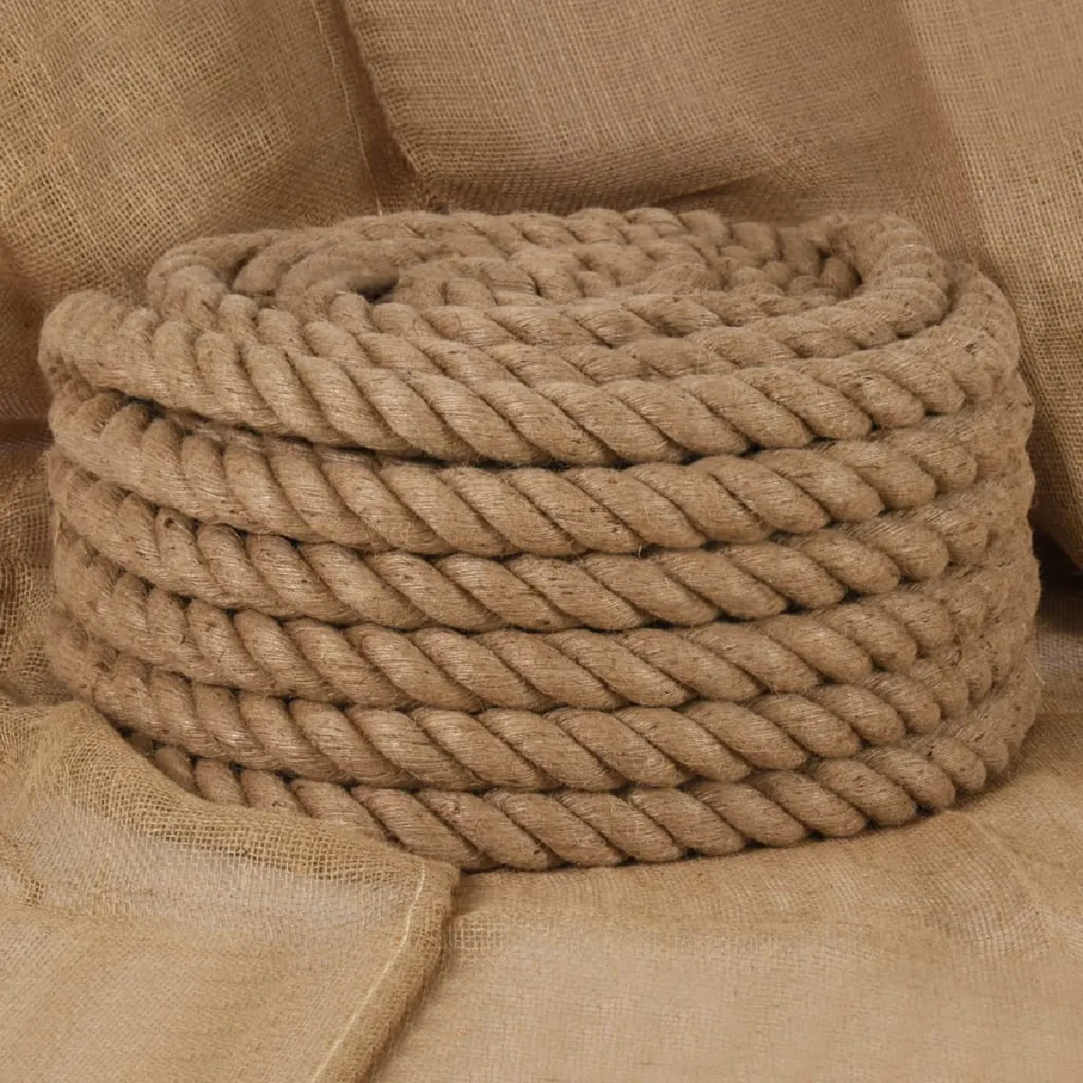 Non Communiqué Beige Vidaxl Corde De Jute 5 M De Long 60 Mm D'épaisseur 153780 - Image 3