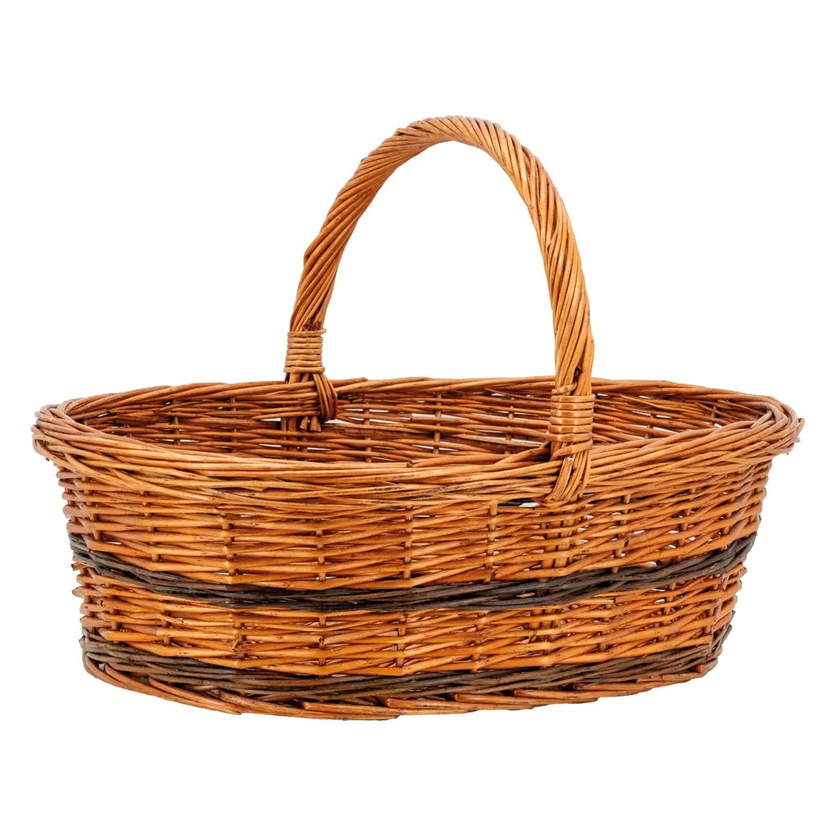 Aubry gaspard panier osier ovale - Caramel
