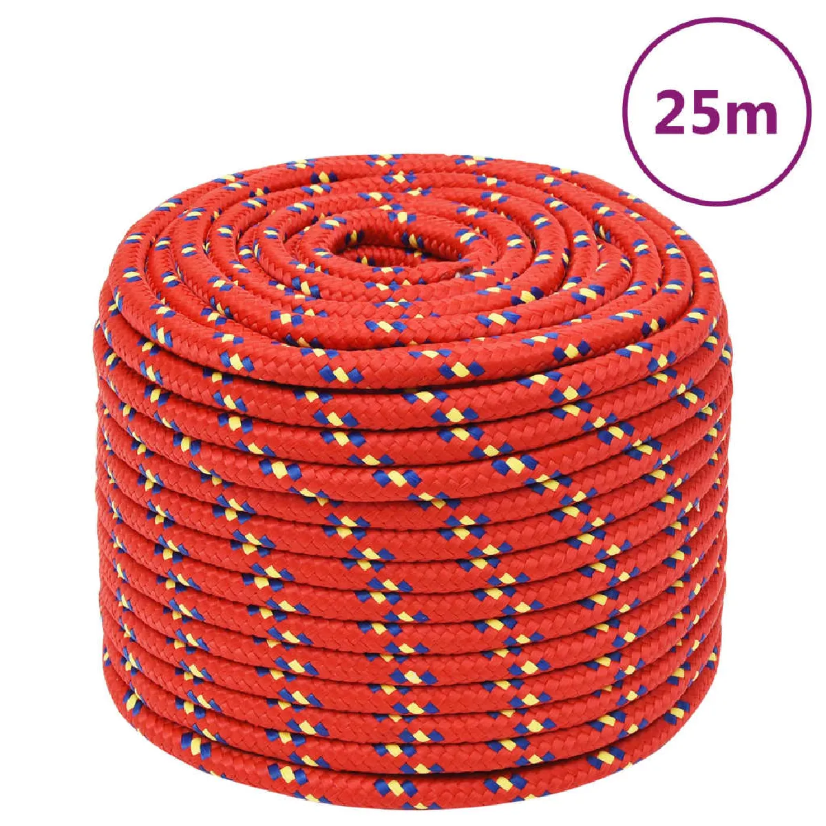 vidaXL Corde de bateau - Rouge