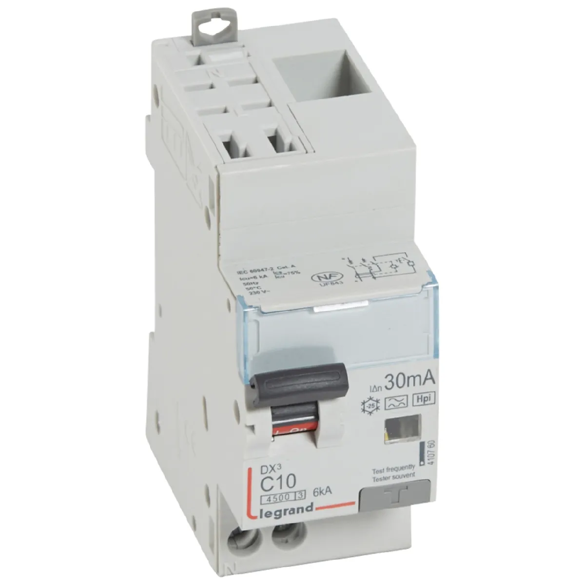 Legrand Disjoncteur Différentiel Dx3 10A Courbe C 30Ma 2 Poles Type Hpi - Auto / Vis - 6Ka - Image 3