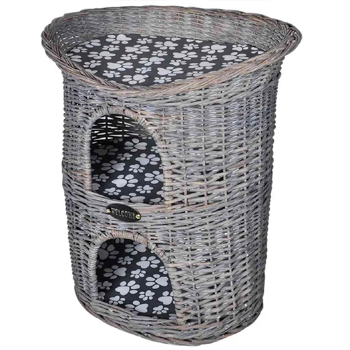 vidaXL Arbre à chat 2 niveaux - Saule