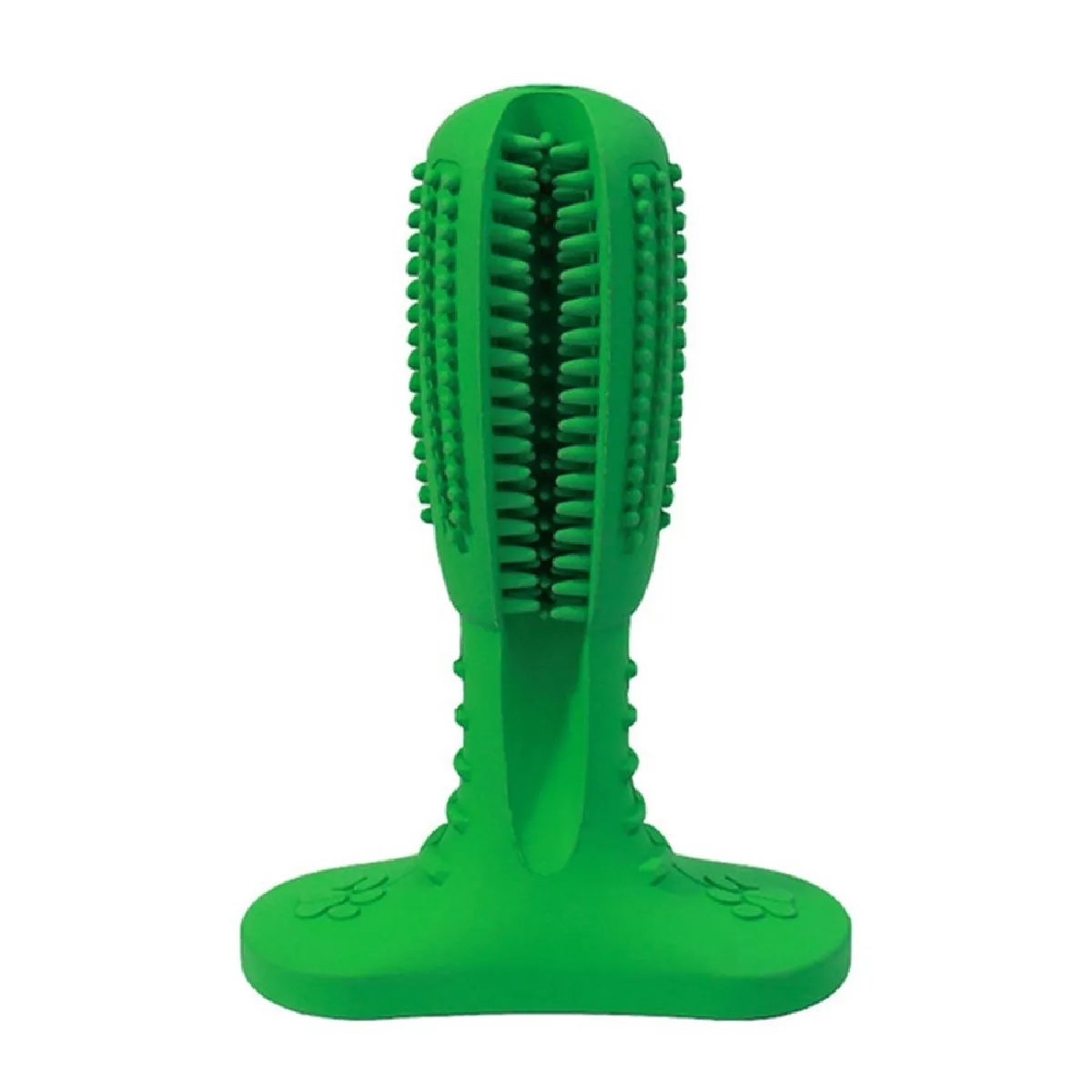 Meilleurs prix pour Brosse à dents pour animaux de compagnie Vocal Nettoyage Molar Rod Dog Toy SuppliesTaille 15x10x4cm Vert