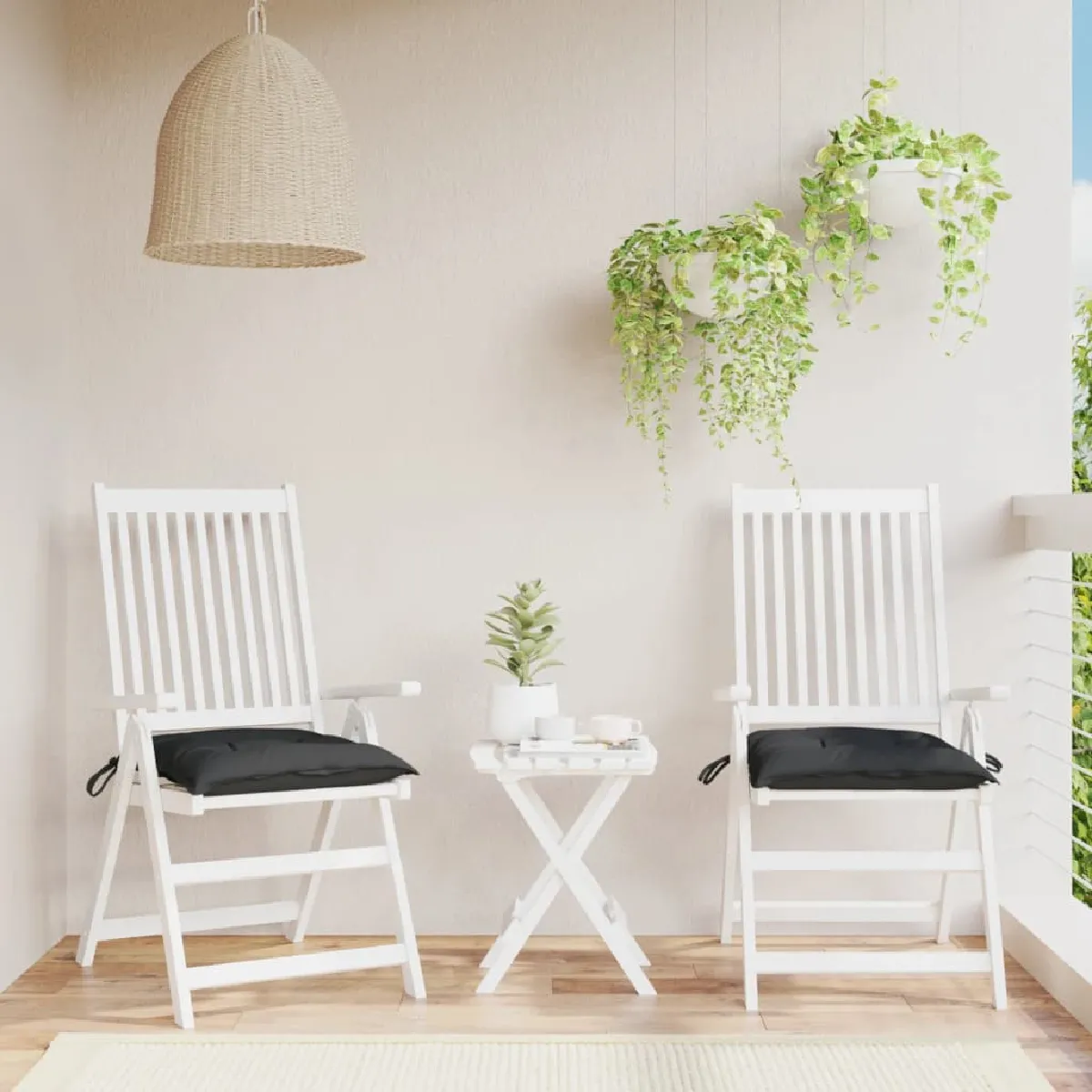 vidaXL Lot de 2 coussins de chaise 40x40 cm