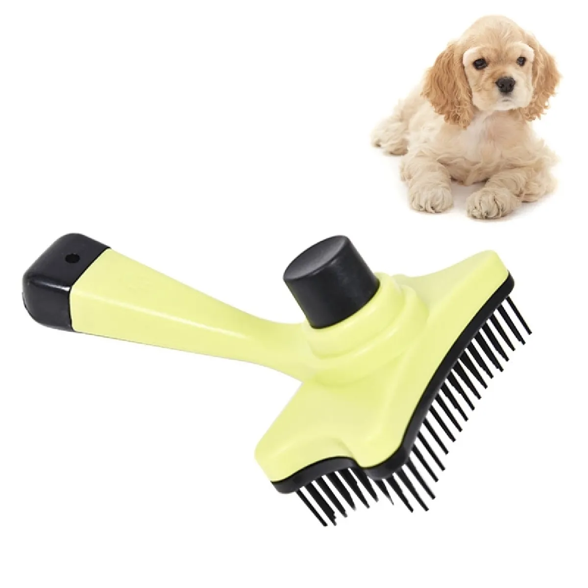 Comparer les prix de Pour Animal de compagnie Brushes vert Elite multifonctionnel en plastique toilettage peigne Cut Tangles outil Pet