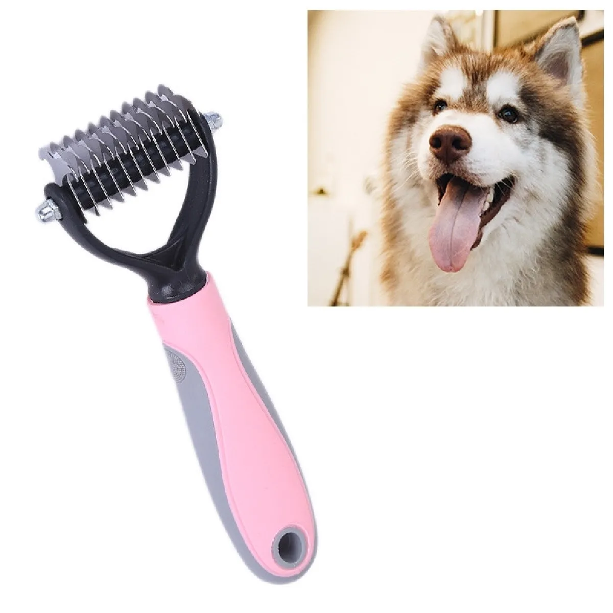 Meilleurs prix pour Pet Comb Beauty Cleaning Supplies Dog Peigne pour chien en acier inoxydabletaille 18x5cm rose
