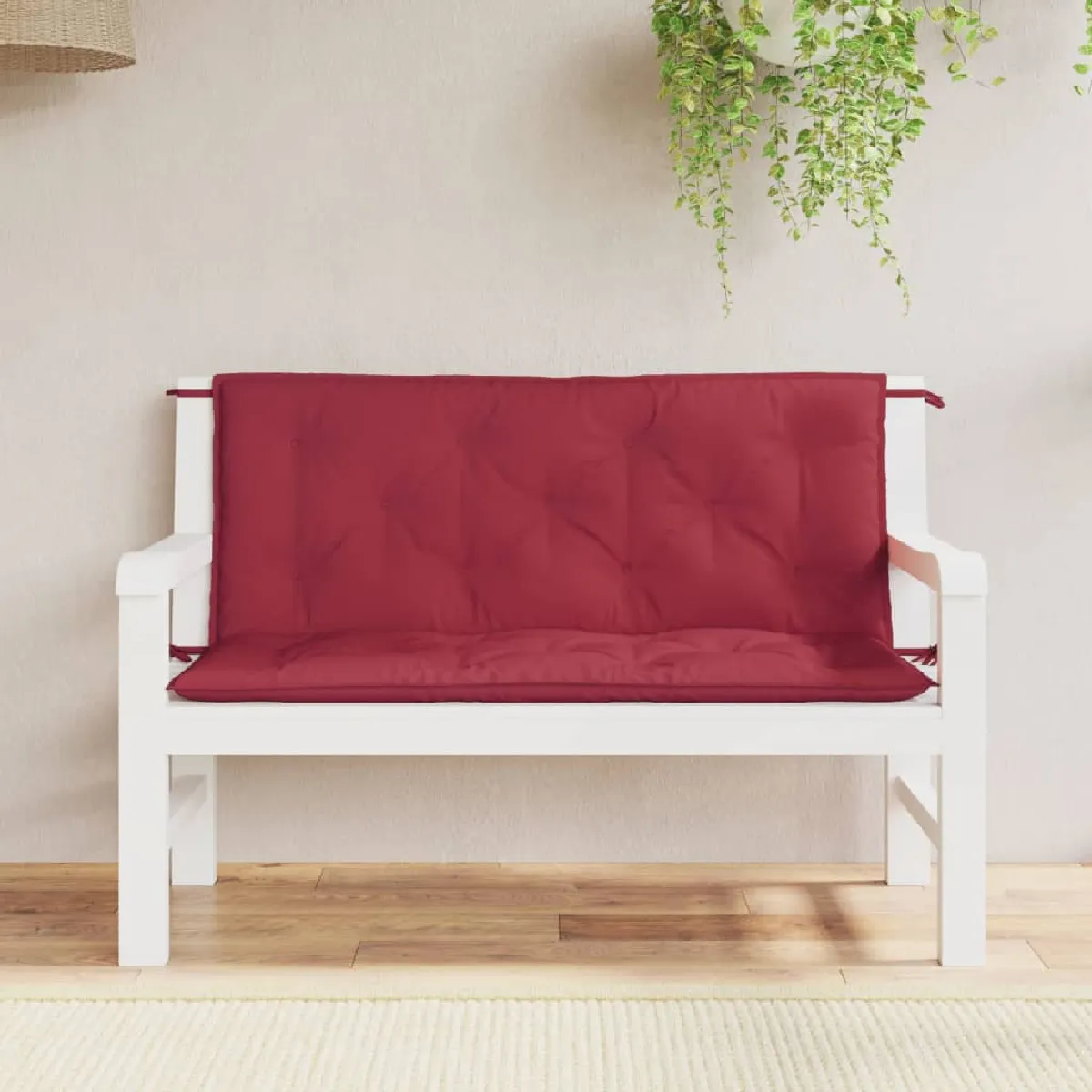 VIDAXL - Coussin de Banc de Jardin - Lot de 2 - Imperméable - Rouge - Image 2
