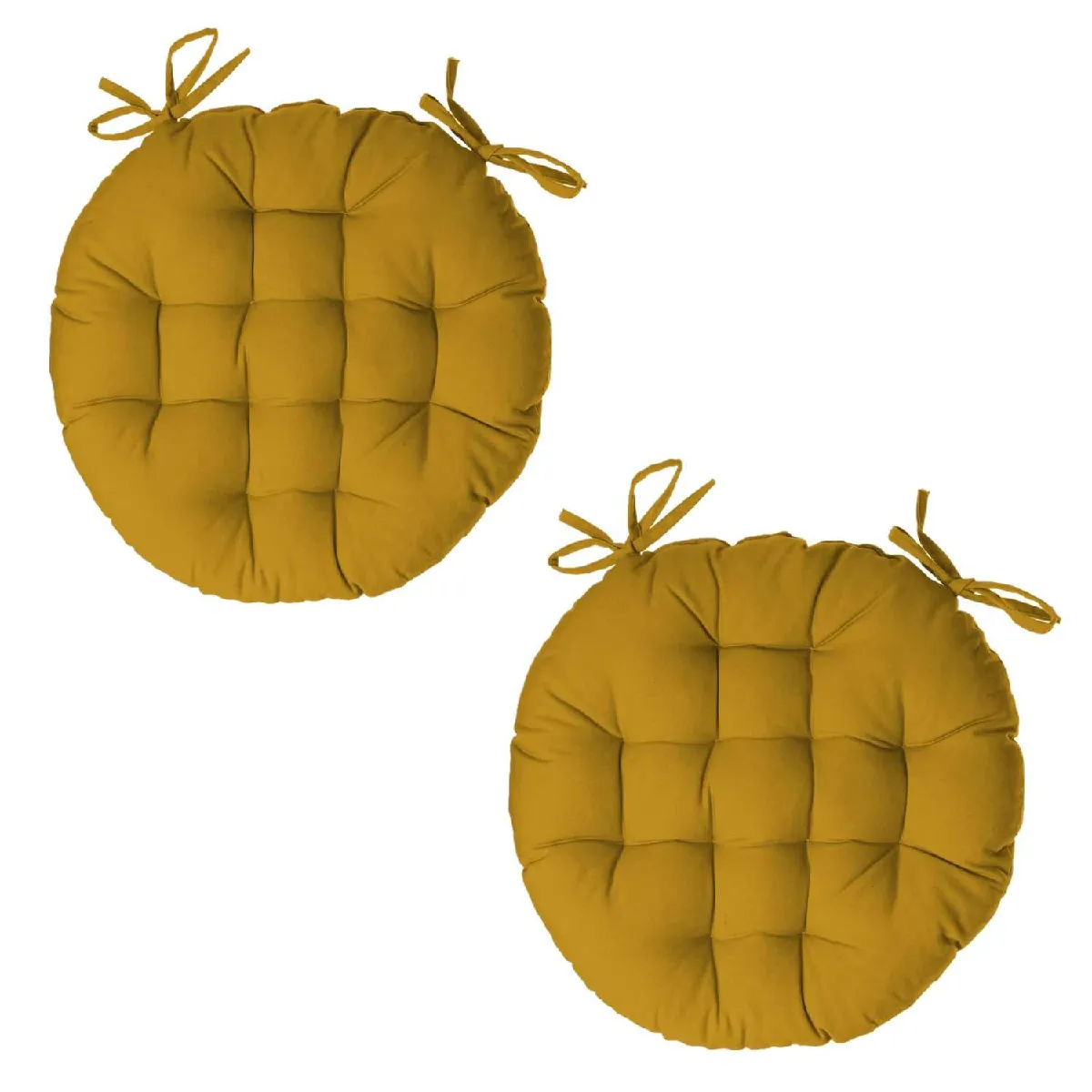 Lot 2x Galette de chaise ronde Alix Diam. 38 cm - vue 7