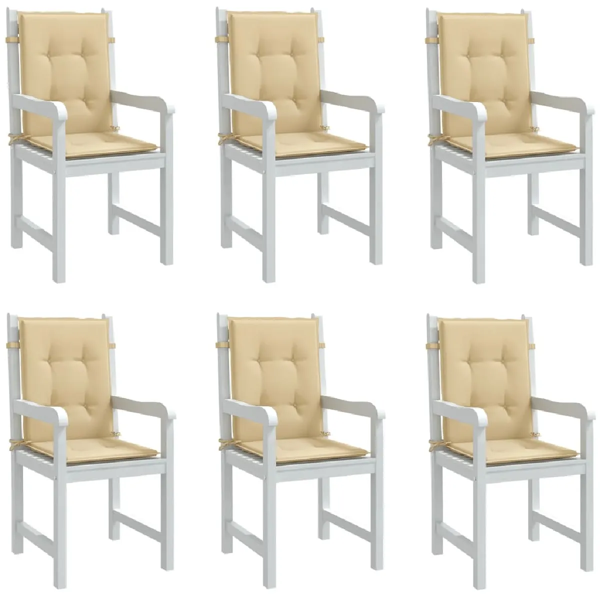 vidaXL Coussins à dossier bas - Beige