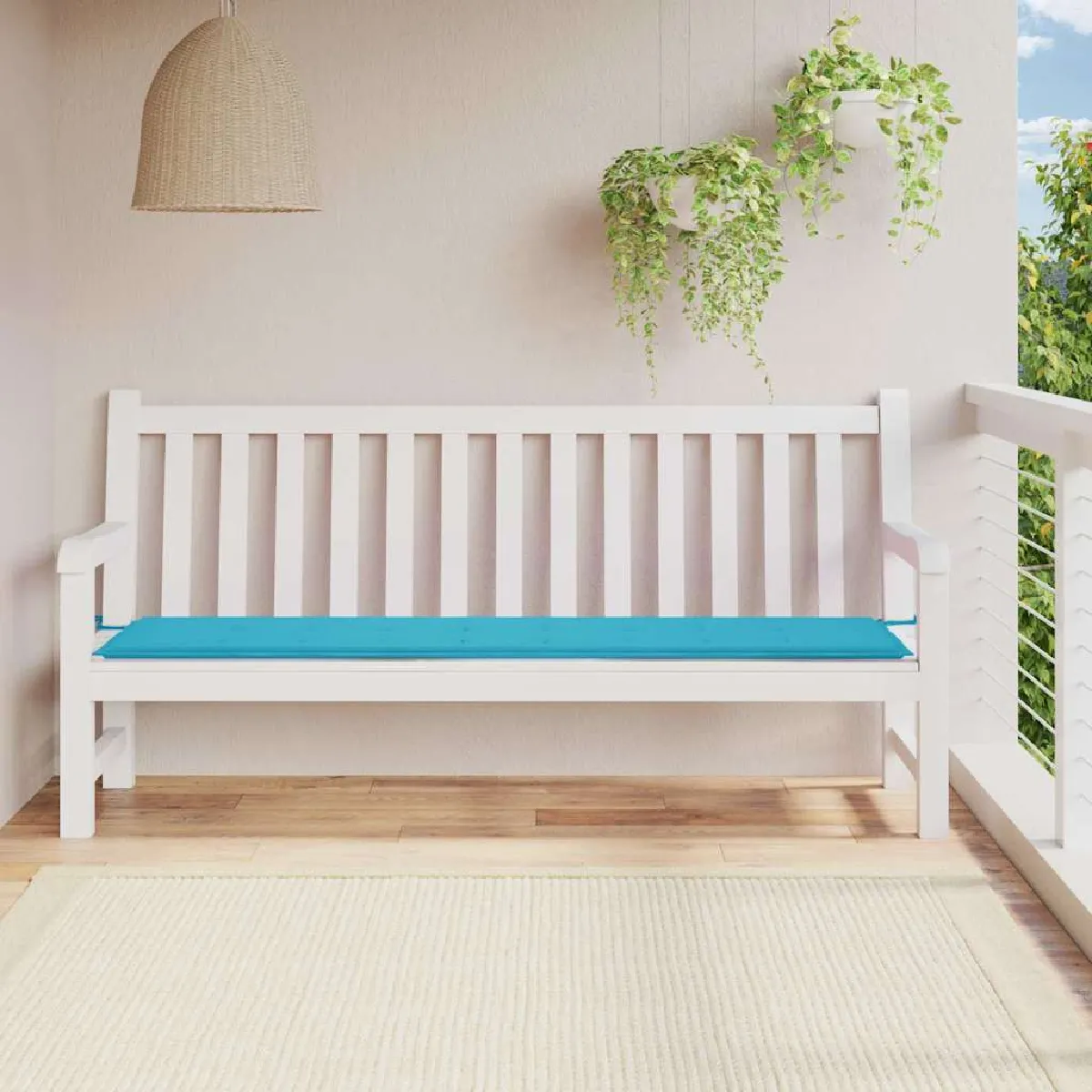 vidaXL Coussin de Banc de Jardin Galette de Chaise Antidérapante Décoration Terrasse Patio Salle de Séjour 361207 - vue 2