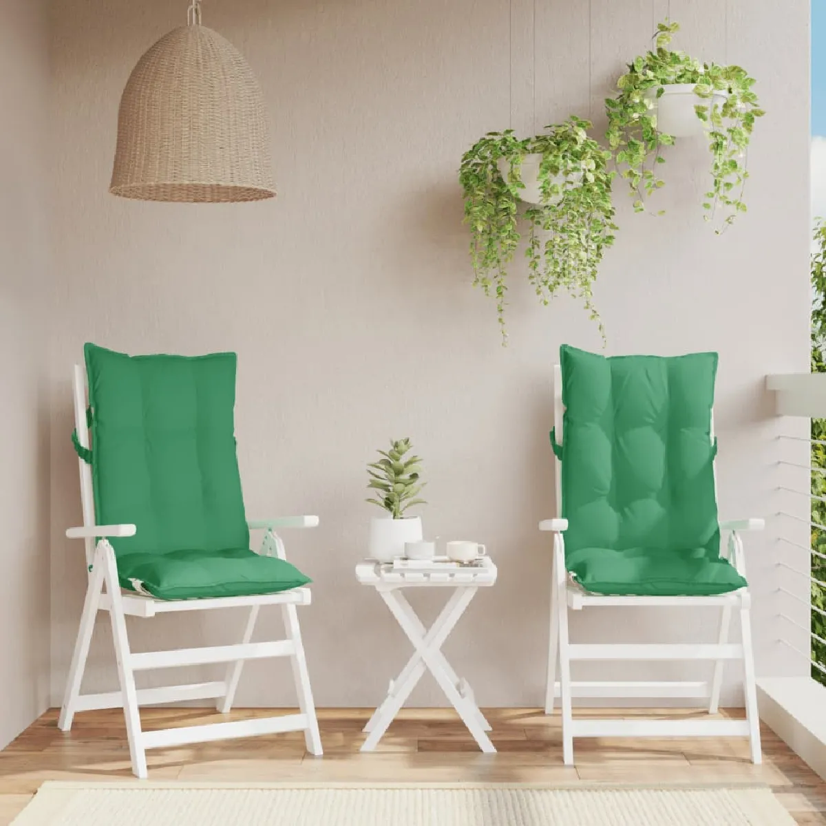 vidaXL Coussins Chaise Hauts Verts