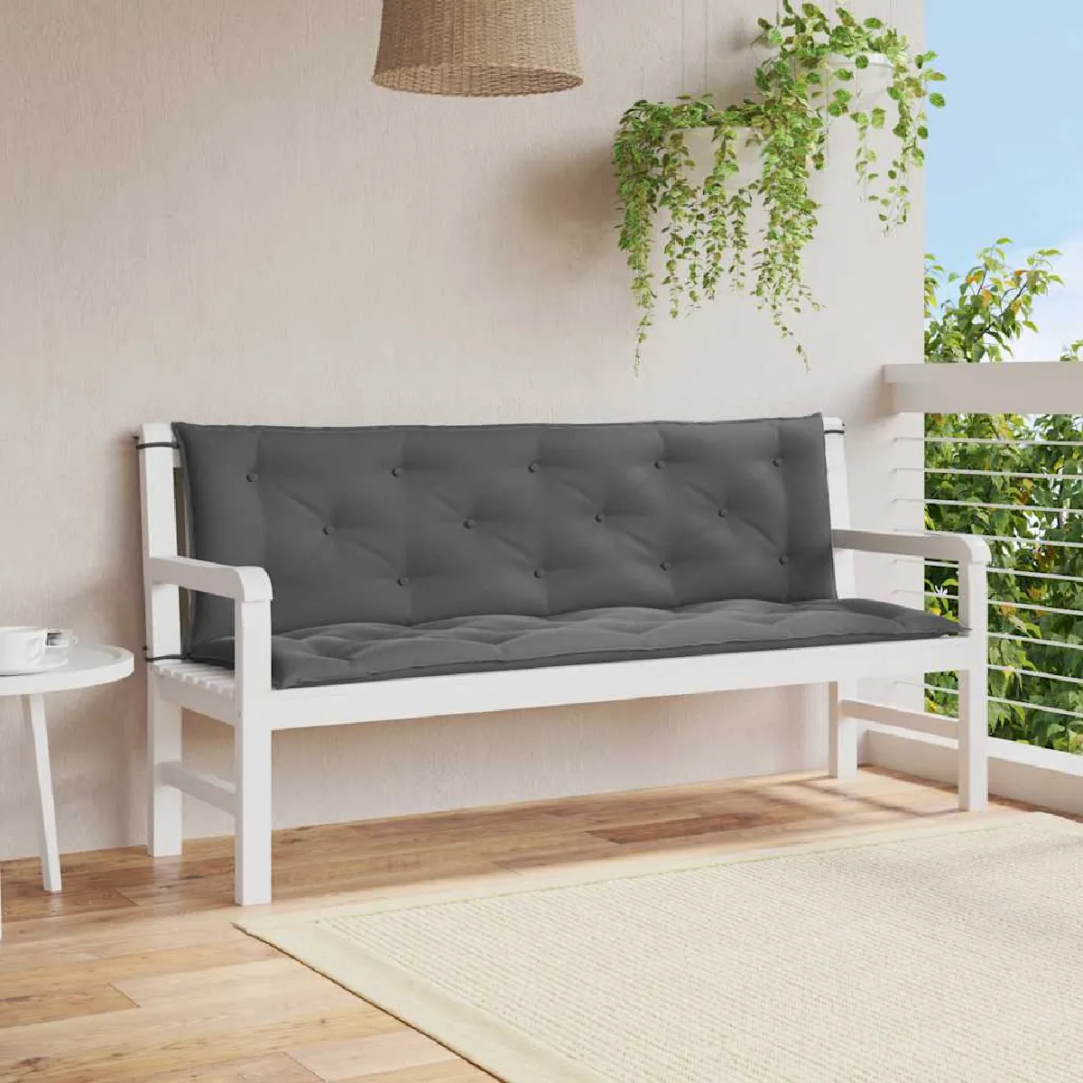 Vidaxl Coussin pour balancelle - Gris Anthracite - 150 cm - Oxford 100% polyester - Résistant aux intempéries