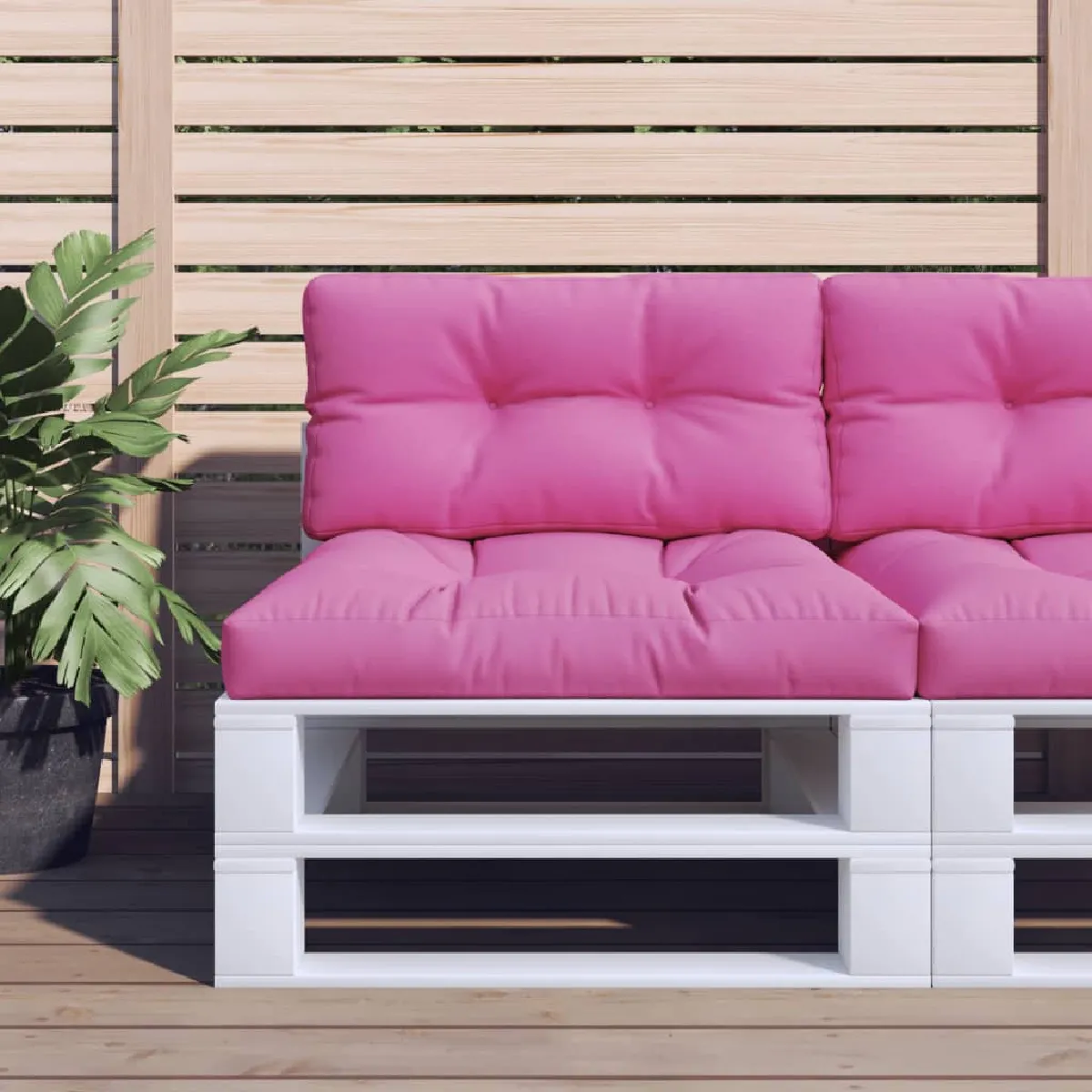 Vidaxl Rose Coussins De Palette Lot De 2