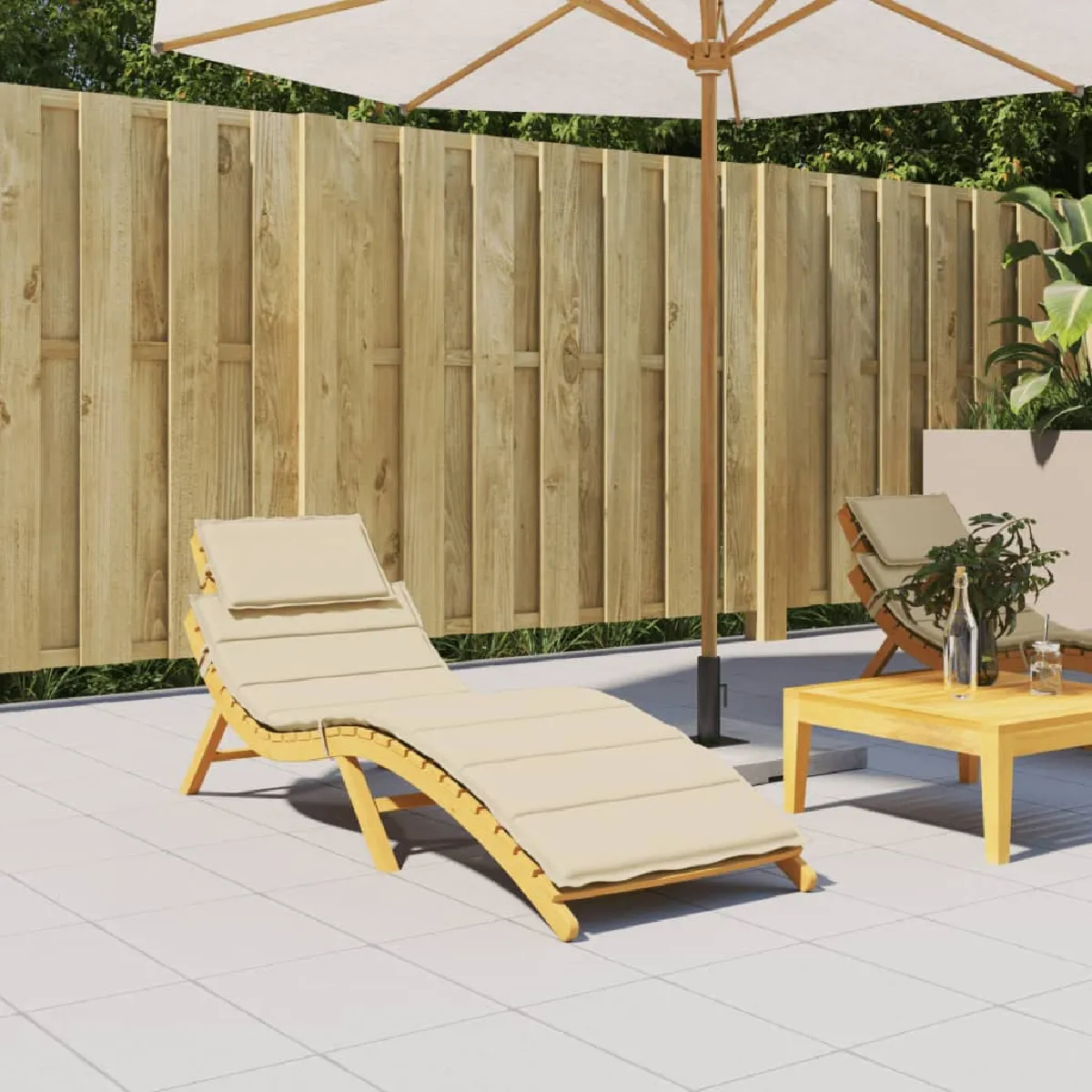 vidaXL Coussin de chaise longue 186x58x3 cm