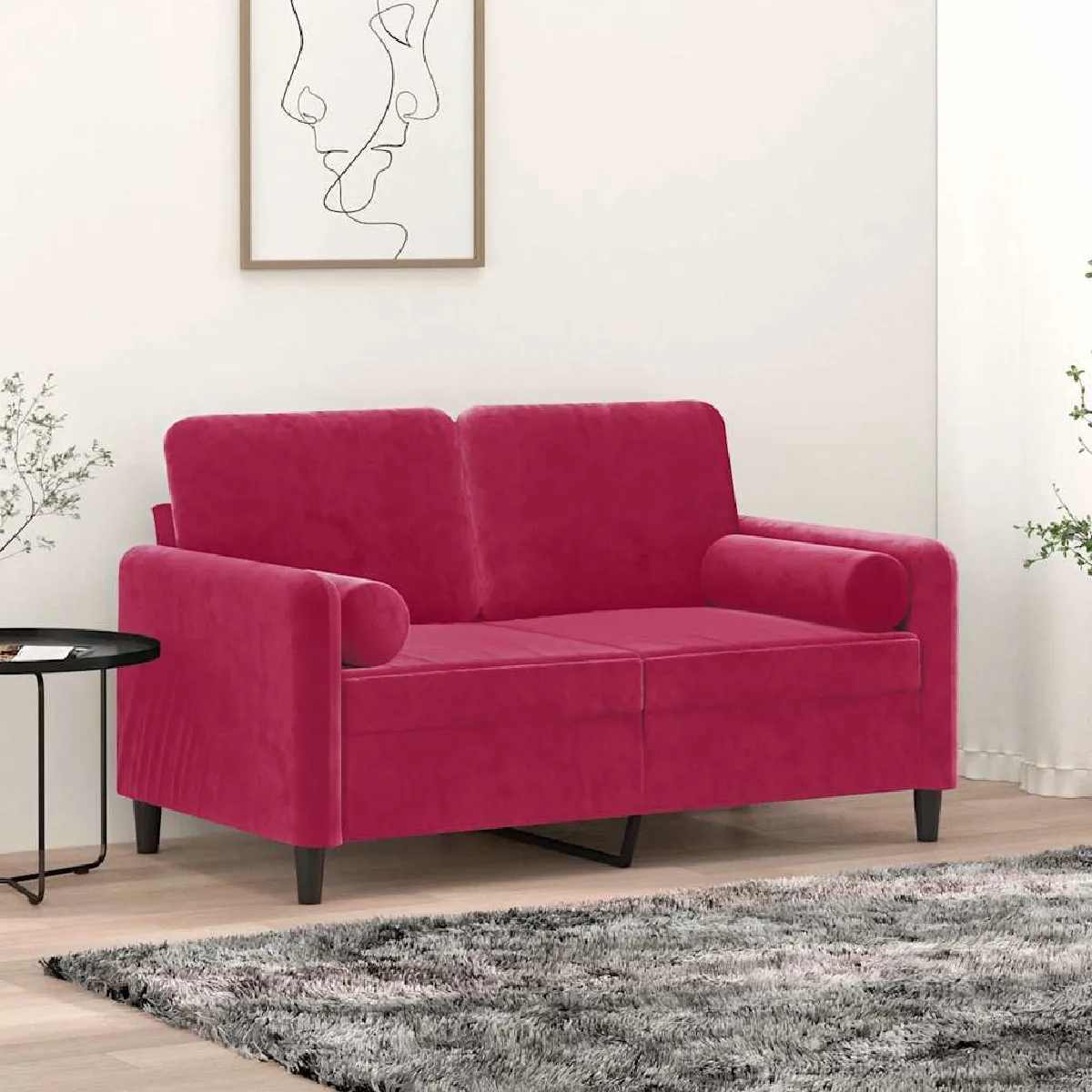 Vidaxl Rouge Coussins Décoratifs Bordeaux