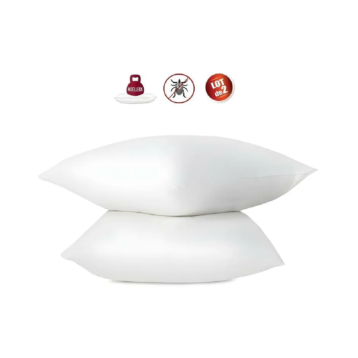 VENTE UNIQUE Abeil Oreillers Anti-acariens - 60 x 60 cm