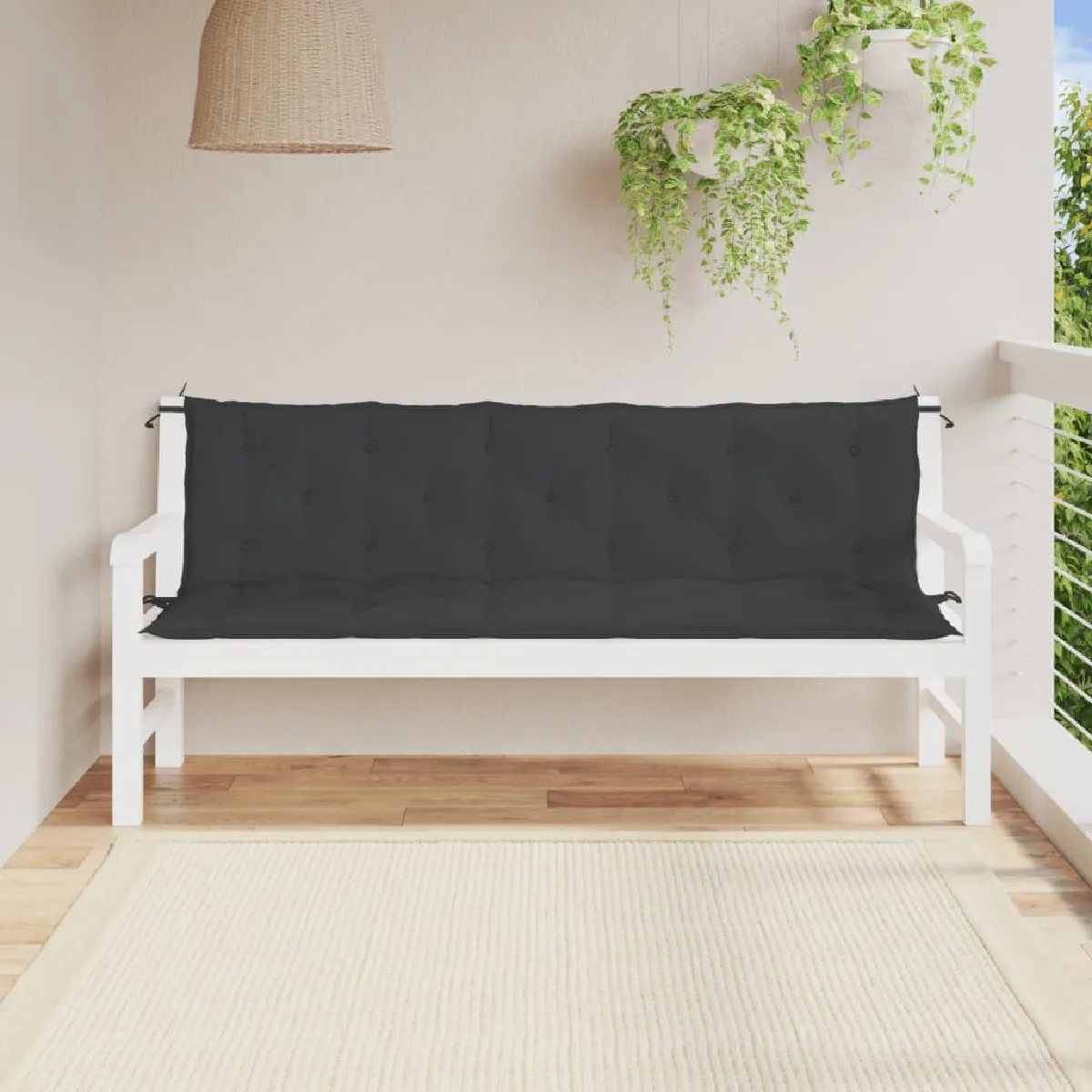 vidaXL Coussins banc jardin Lot de 2 - vue 4