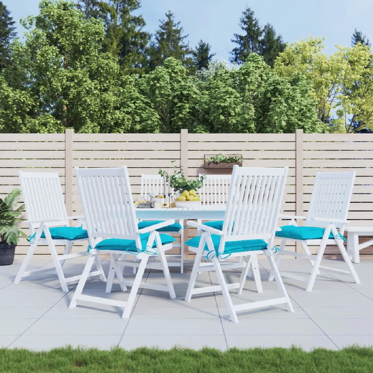 vidaXL Coussins de chaise Lot de 4 - vue 9