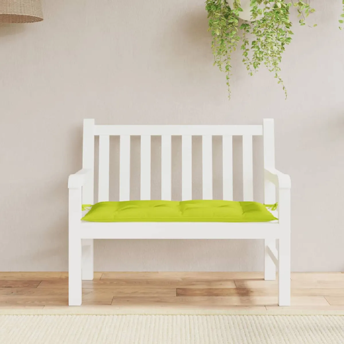 vidaXL Coussin de banc de jardin Vert Vif