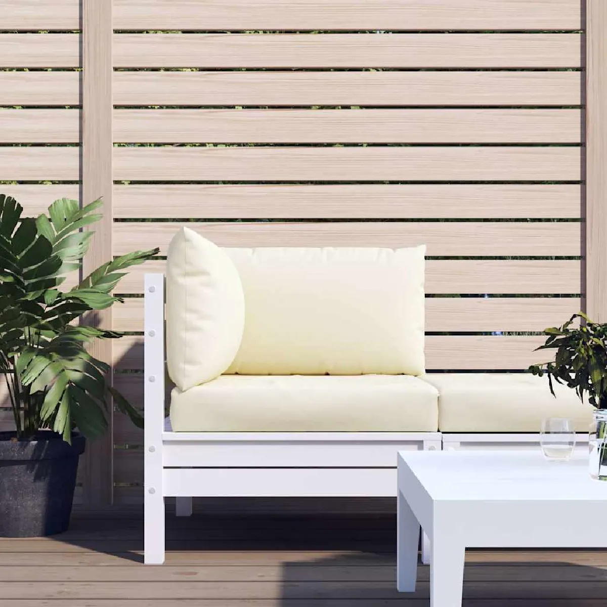 vidaXL Lot de 3 Coussins de Palette Galette de Siège Imperméable Coussin de Jardin Décoration d'Extérieur Terrasse 361775 - vue 2