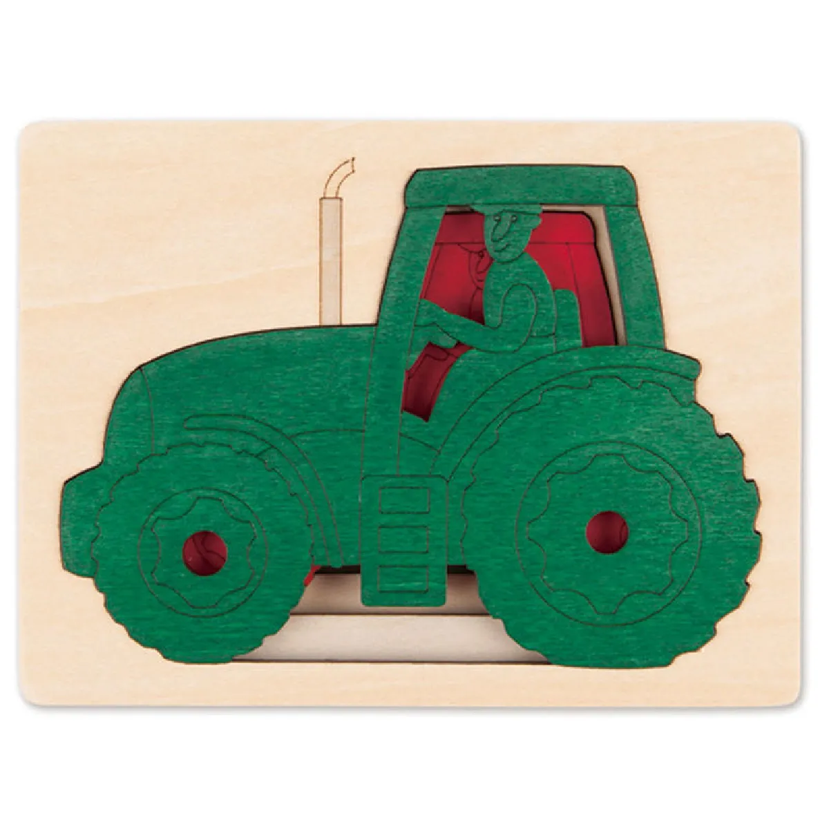 Hape Puzzle enfant en bois 5 tracteurs Hape Puzzle enfant en bois 5 tracteurs
