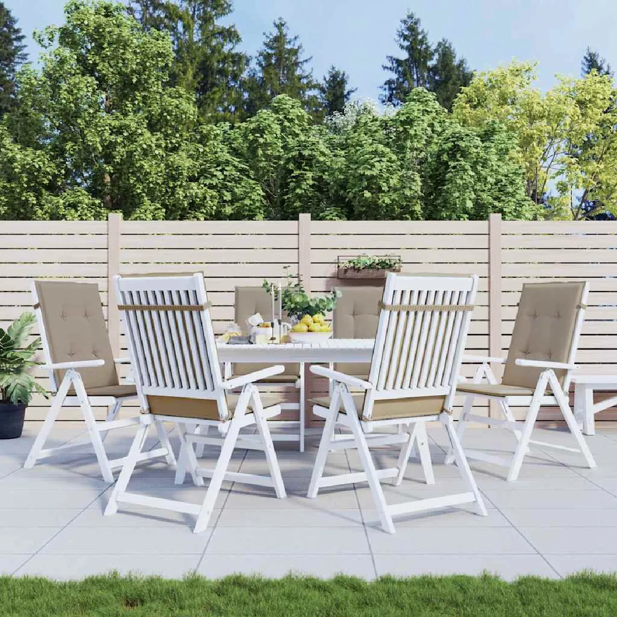 Non Communiqué Taupe Salon De Jardin Vidaxl Marron - Image 3