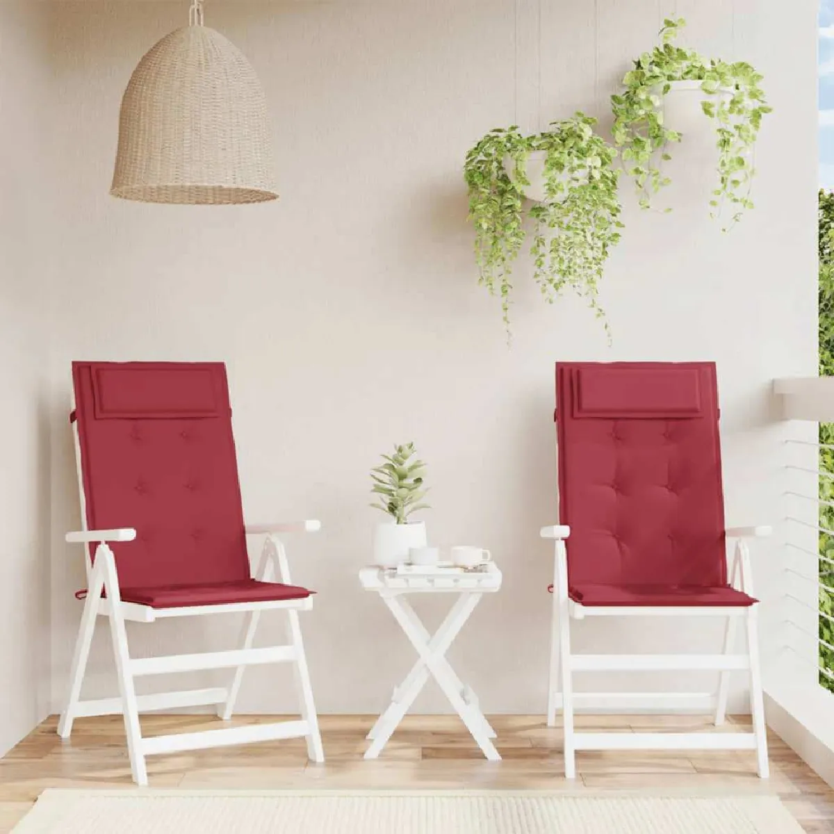 Non Communiqué Rouge Lot De 2 Chaise De Bureau Generique En Plastique Non Pliable H. 50 Cm Interieur - Image 3