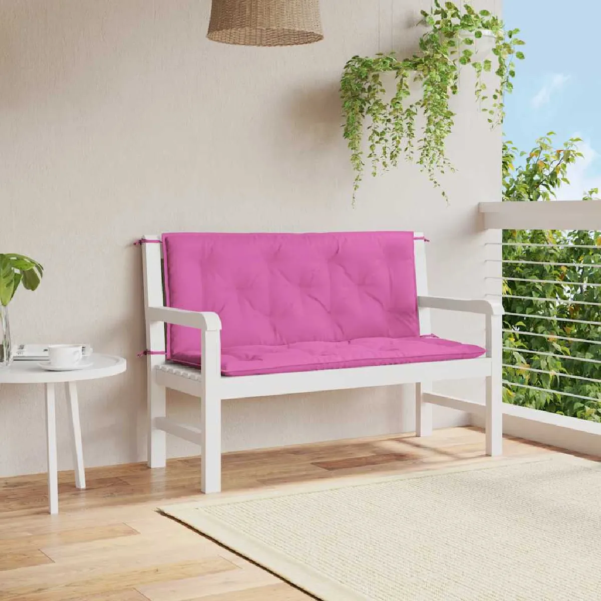 VIDAXL Coussin de banc - Rose