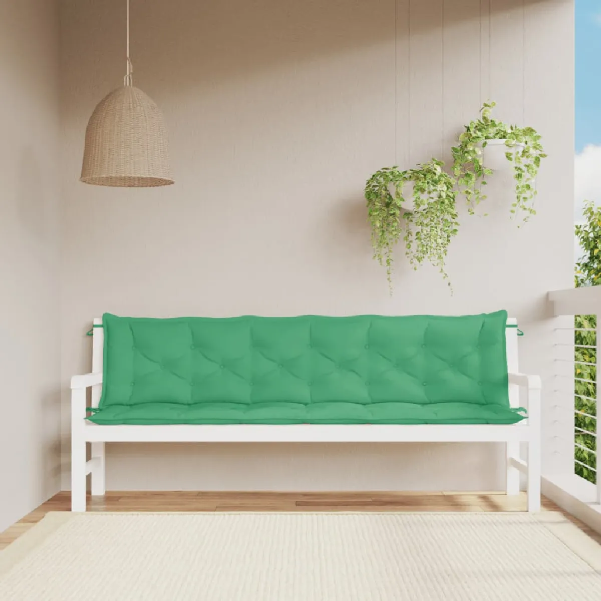 vidaXL Coussins banc jardin Lot de 2 - vue 3