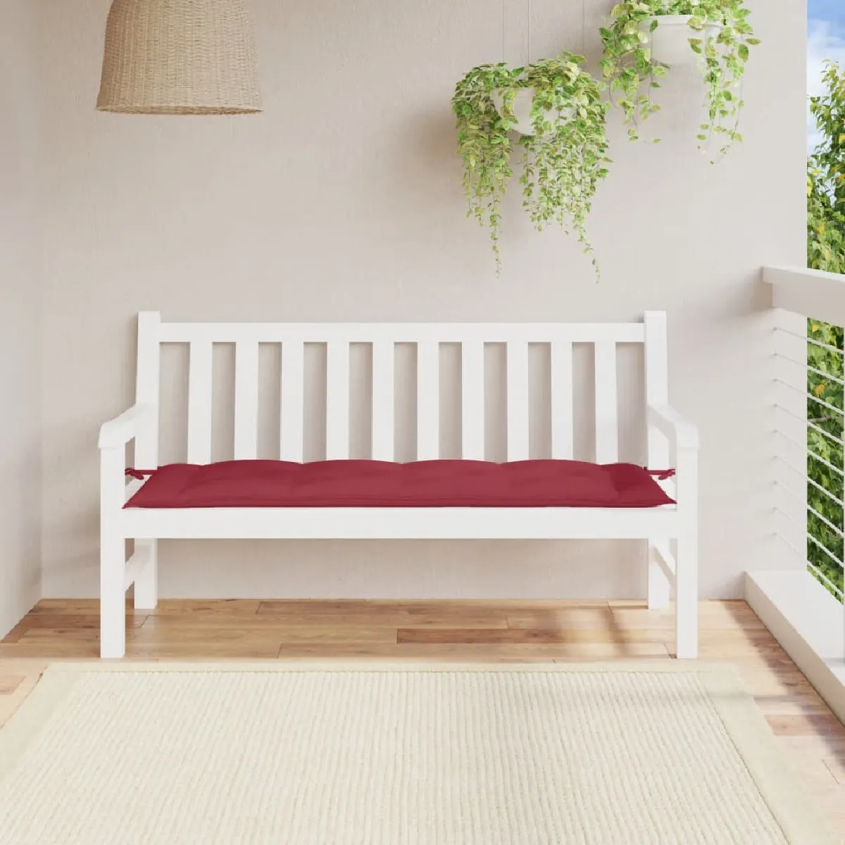 VIDAXL - Coussin de Banc de Jardin - Imperméable - Rouge - Image 2