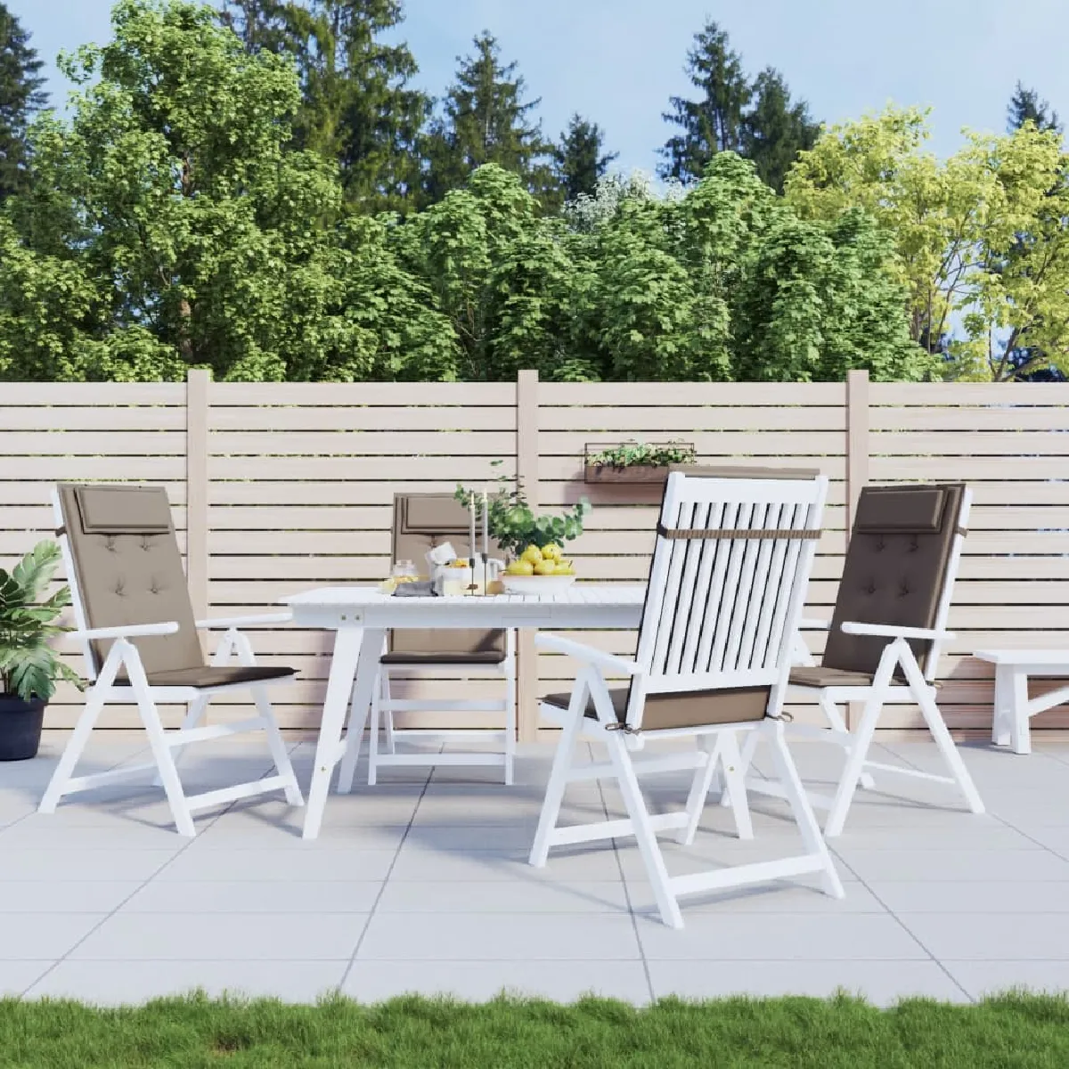 vidaXL Coussins de chaise Lot de 4 - vue 3