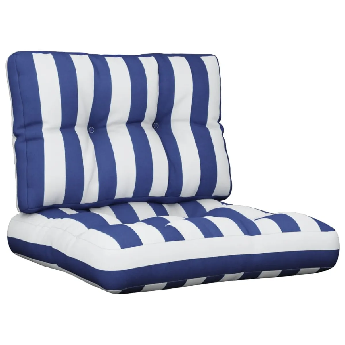 VIDAXL Coussins de palette Rayures bleuesblanches - vue 4