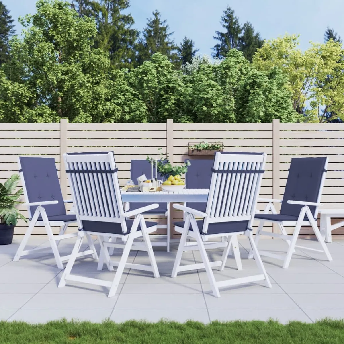Vidaxl Bleu Chaise Marine