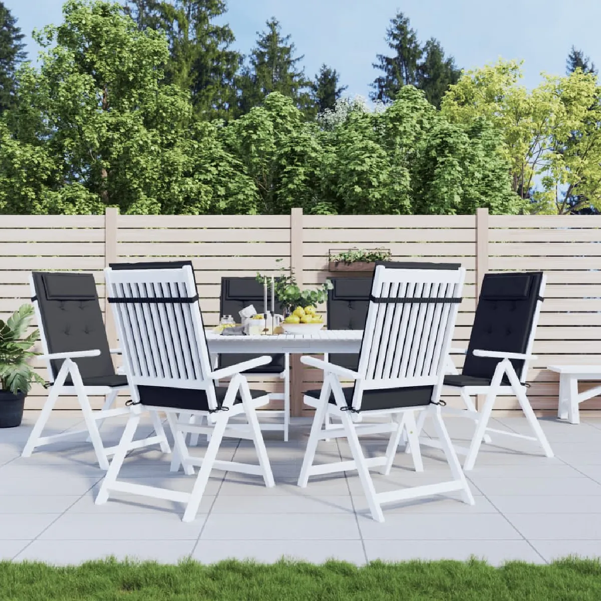 vidaXL Coussins de chaise Lot de 4 - vue 4