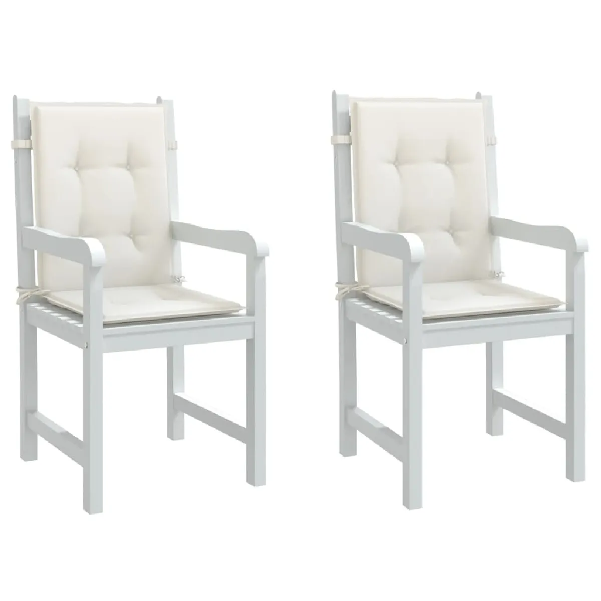 VIDAXL Coussins Dossier Bas Crème