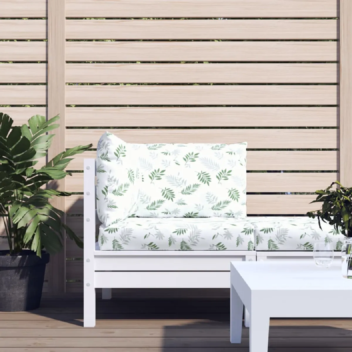 VidaXL Coussins palette Feuilles - vue 2