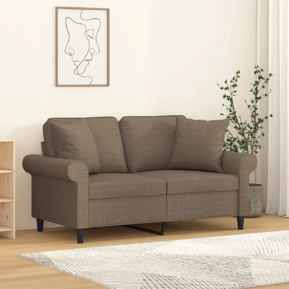Non Communiqué Taupe Vidaxl Sierkussens 2 St 40X40 Cm Stof 349478 - Image 3