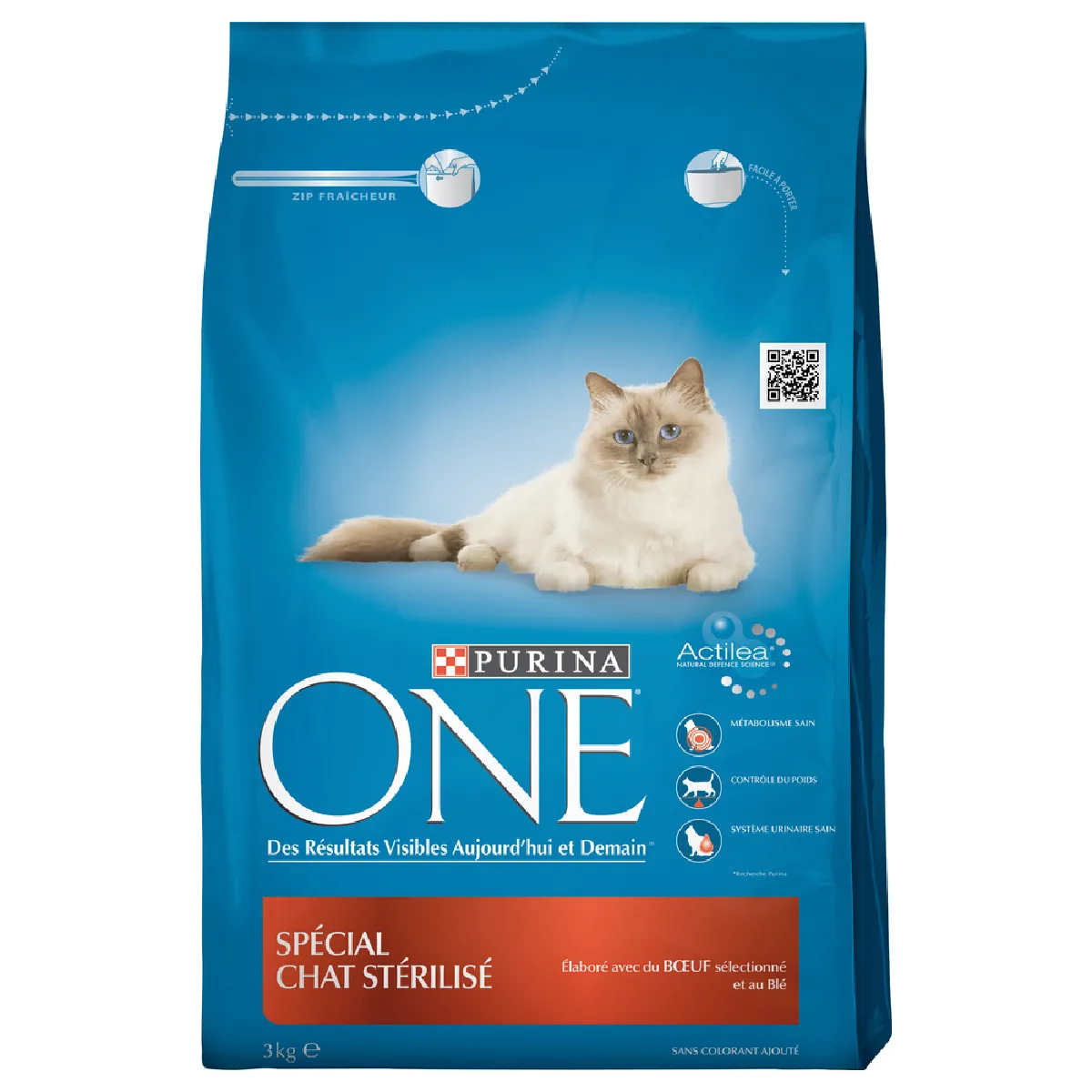 Croquettes Pour Chat Adulte Stérilisé Boeuf Bifensis One .e Sac De 3kg - vue 10