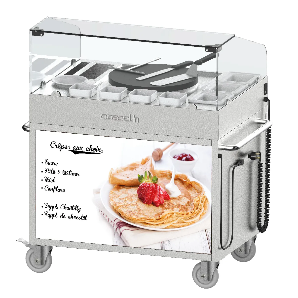 CASSELIN CHARIOT &Agrave; CR&Ecirc;PI&Egrave;RE 40 ENCASTR&Eacute;E Gris - 