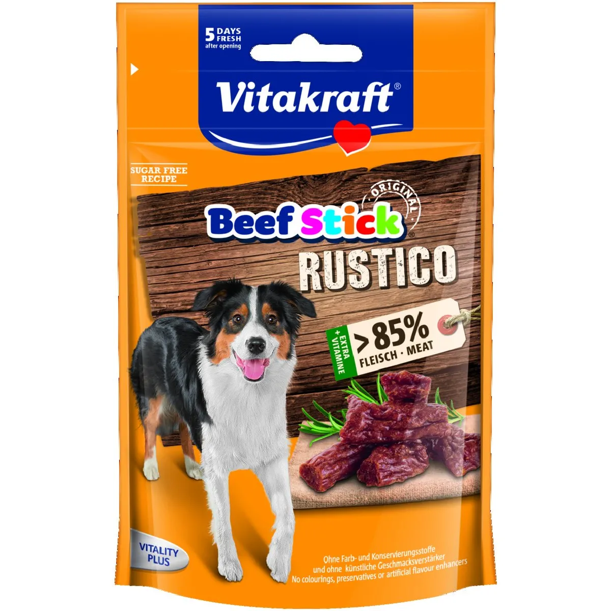 Meilleurs prix pour Vitakraft ? Aliments pour salami Herte fumé au goûters pour chien, extra de viande et bâtonnet de boeuf Rustico (7x55g)