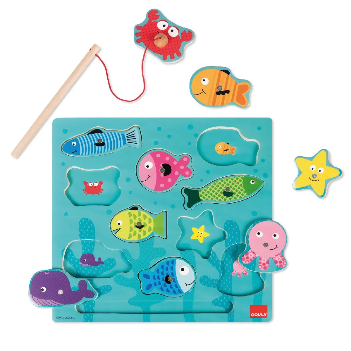 Diset Puzzle magnétique en bois pêche Diset Puzzle magnétique en bois pêche