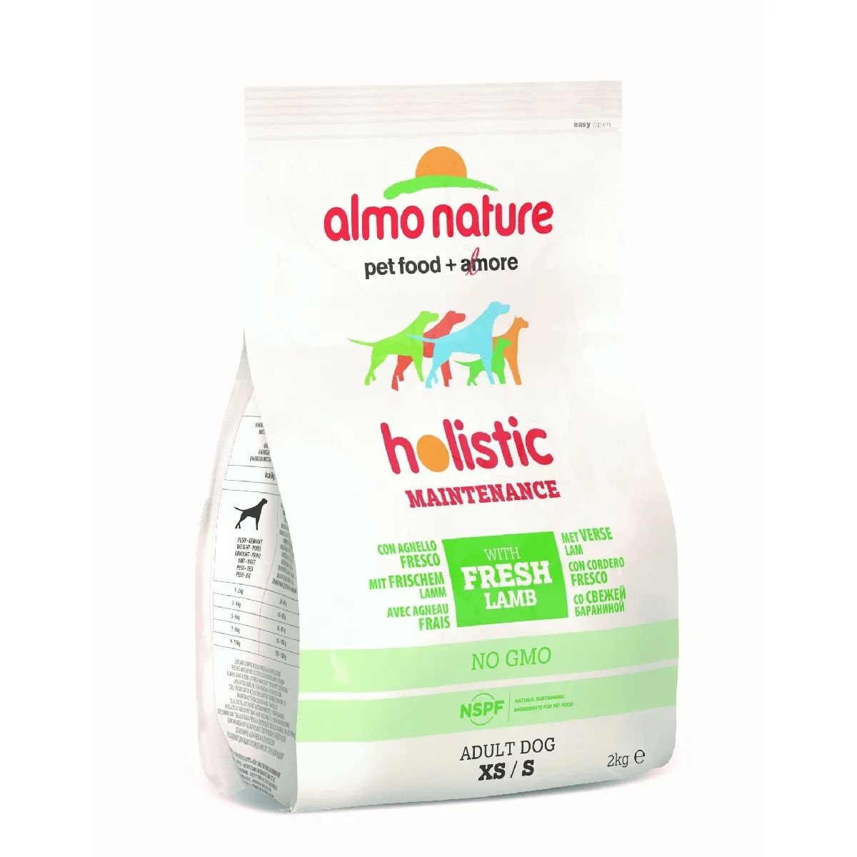 Croquettes almo nature holistic pour chien adulte petite taille sac 2 kg agneau et riz (dluo courte)