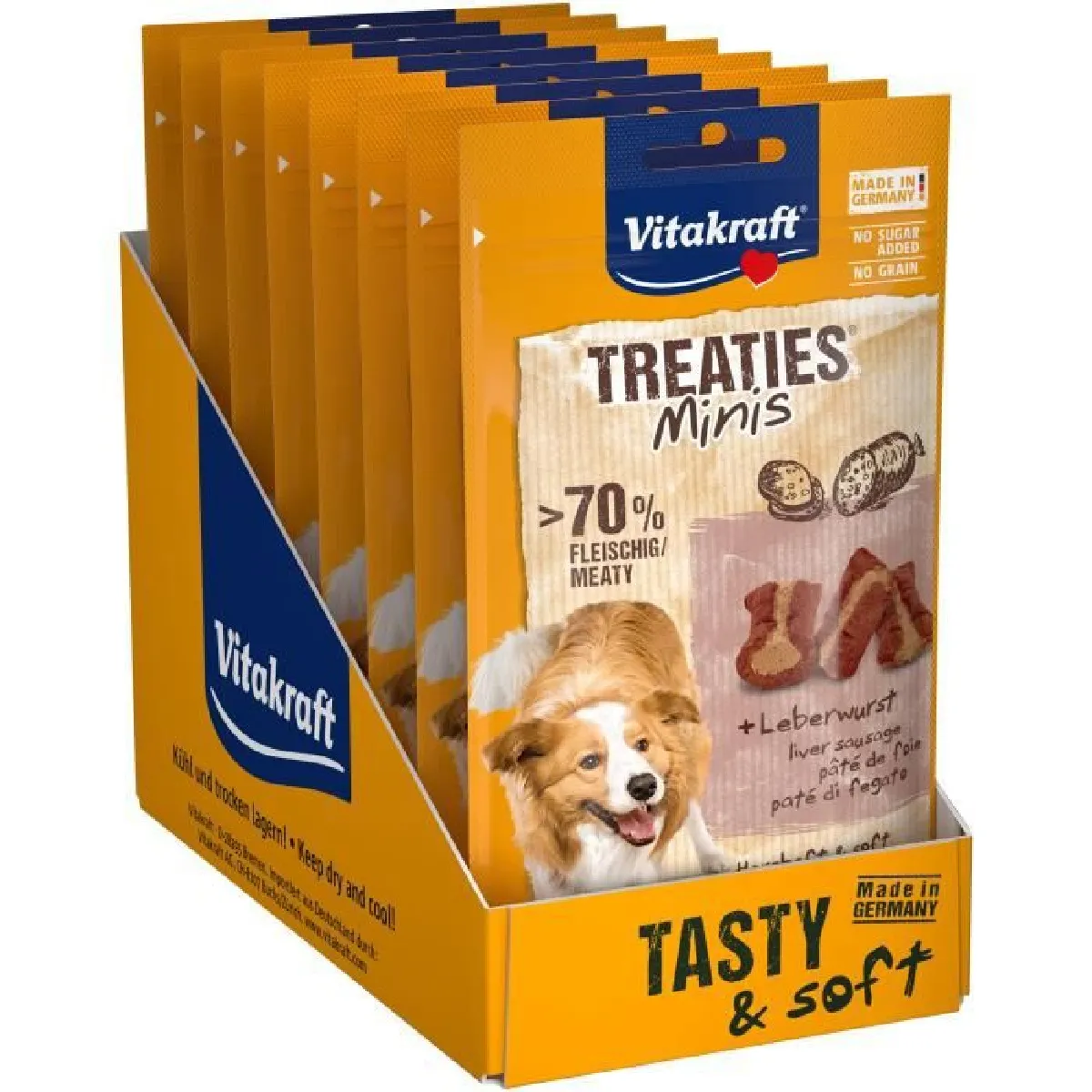 Vitakraft - Pack de 8 - Treaties Minis pâte de foie 48g