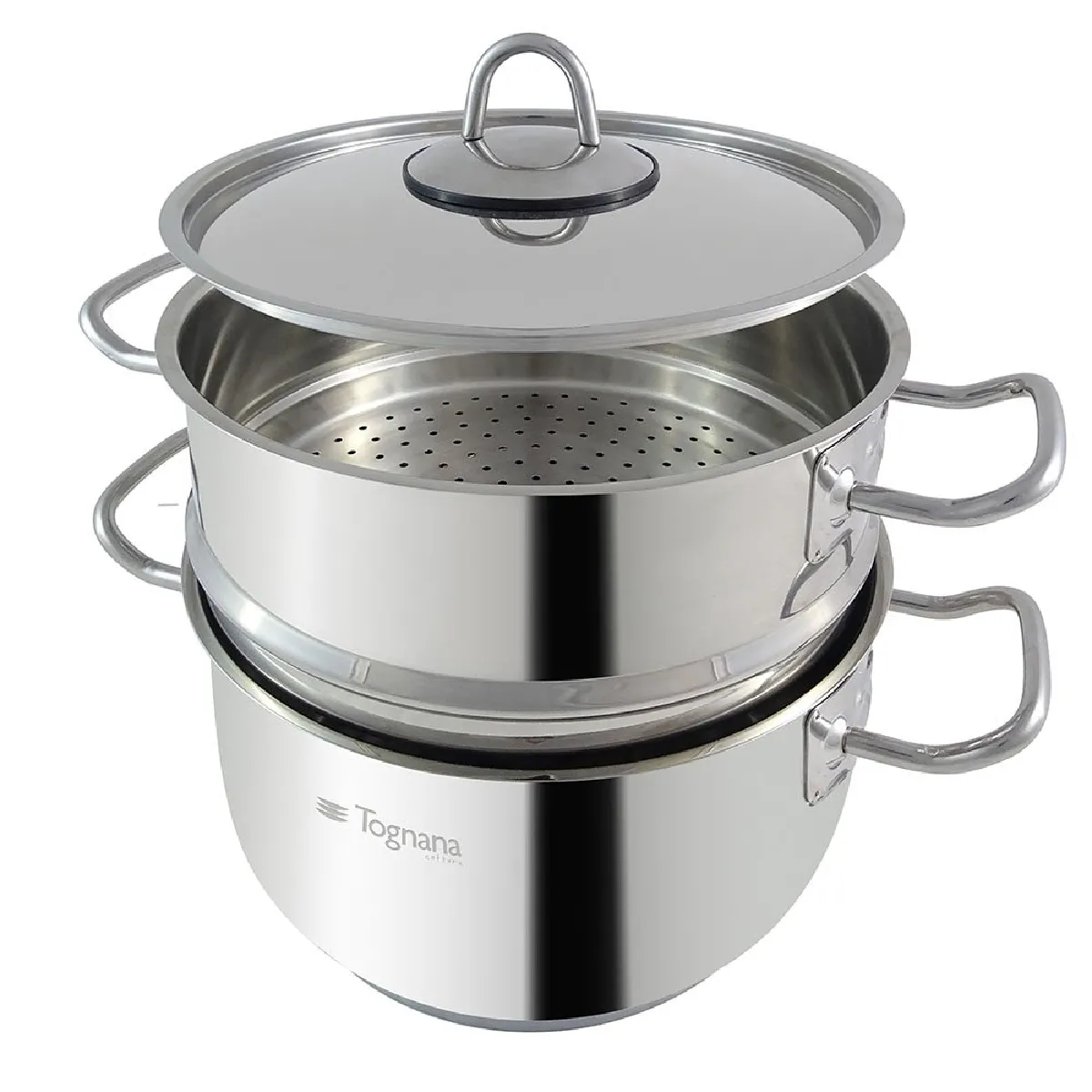 Tognana Cuiseur Vapeur 3 Pièces - Inox