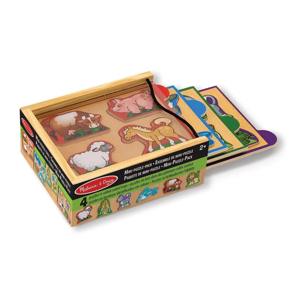 Melissa & Doug Ensemble de mini puzzles Animaux