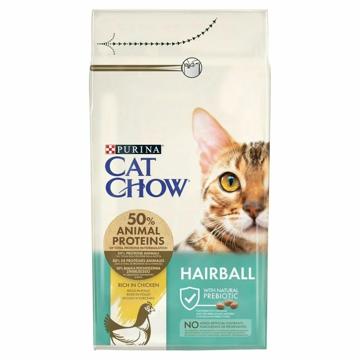 Purina Cat Chow Hairball Control Poulet - 1,5 kg