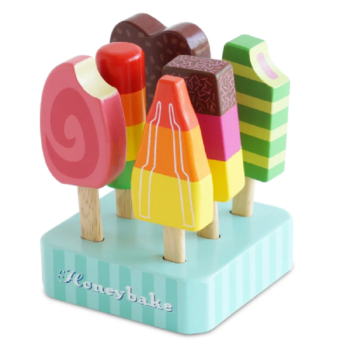 Le toy van Coffret 6 glaces en bois - Multicolore
