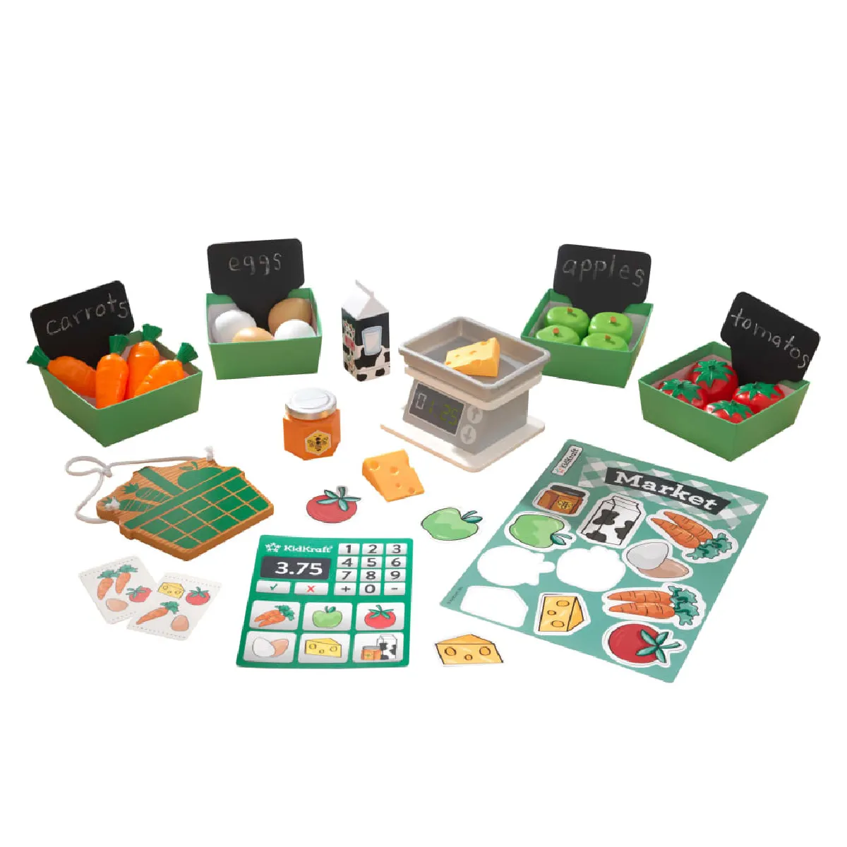 Kidkraft pack de jeu du march&eacute; fermier 34 pcs 425373